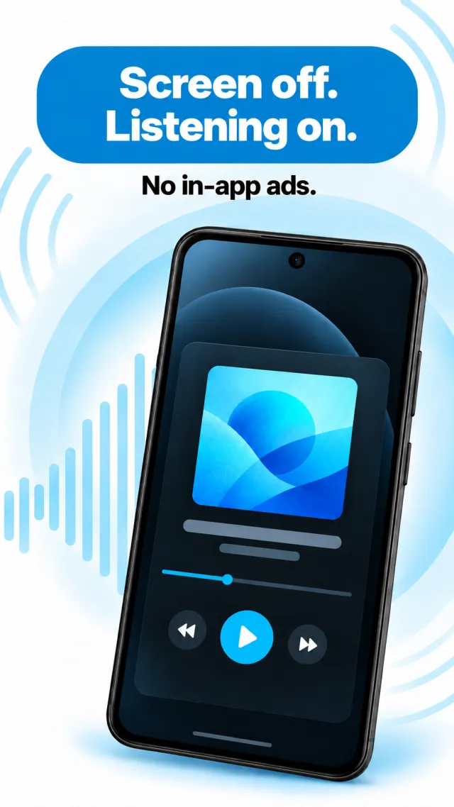 Fantrack lock-screen playback controls in English
