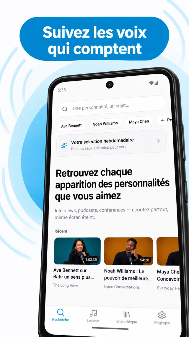 Écran d’accueil de Fantrack en français