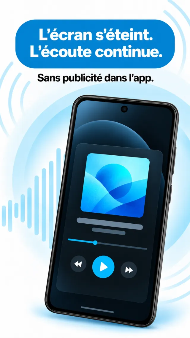 Commandes de lecture Fantrack sur l’écran verrouillé en français